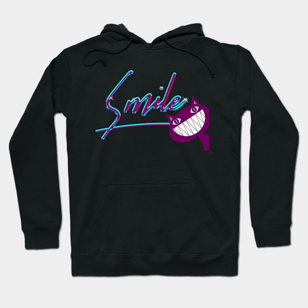 Funny Smiling Cat Hoodie by Calmavibes